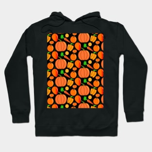 Orange Foods Pattern Hoodie